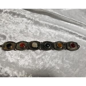 Vintage 7" bracelet colored stones 1.1750